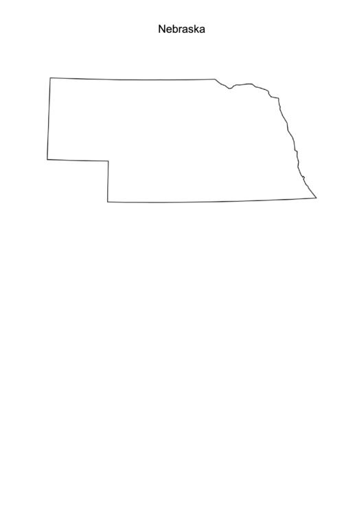 Nebraska Map Template Printable pdf