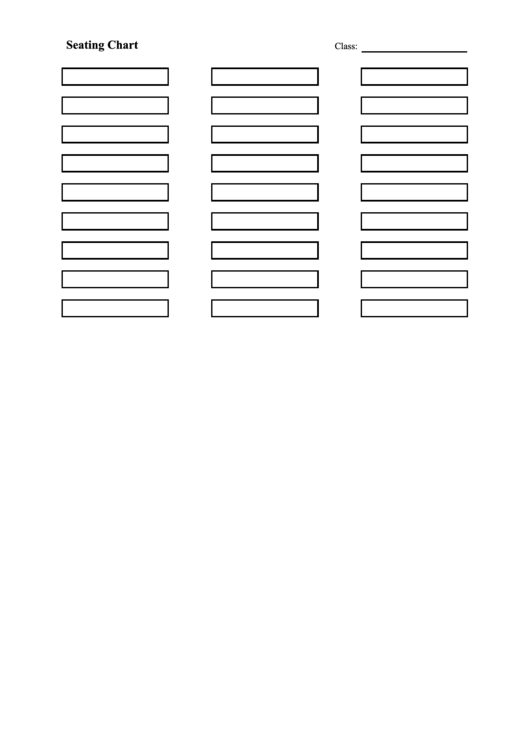 Seating Chart Printable pdf