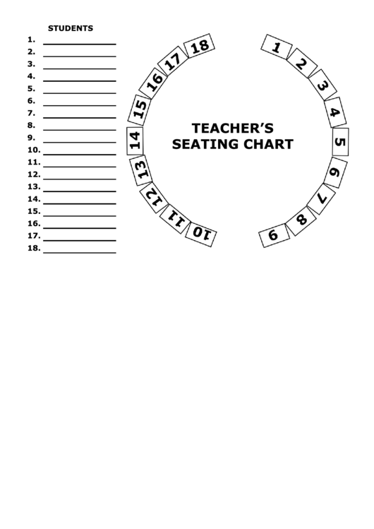 Circular Seating Chart Printable pdf