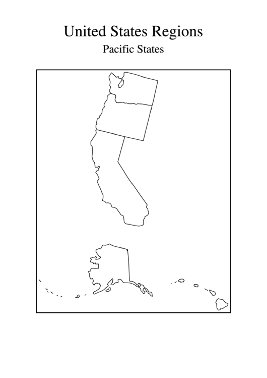 United States Regions Pacific States Printable pdf
