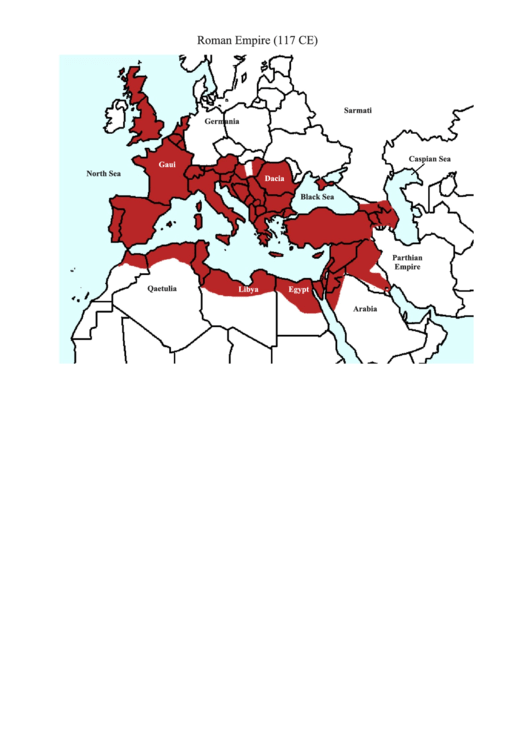 Roman Empire Map Template Printable pdf