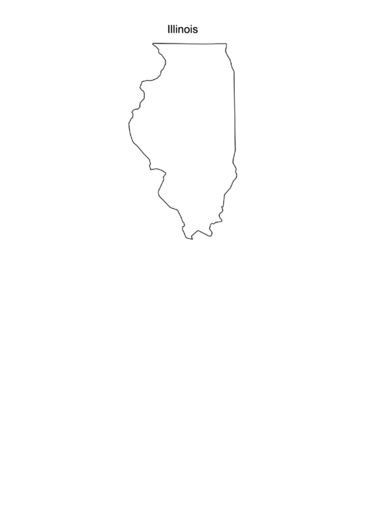 Illinois Map Template Printable pdf