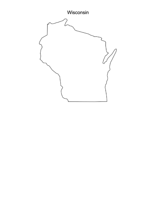 Wisconsin Map Printable pdf