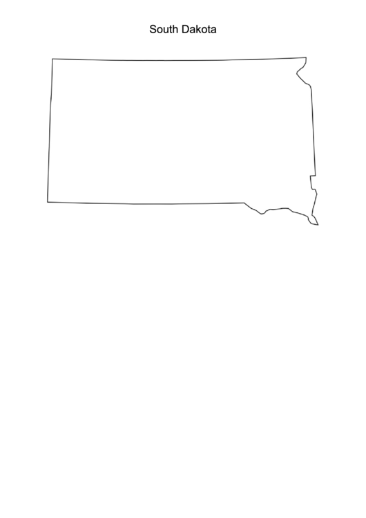South Dakota Map Printable pdf