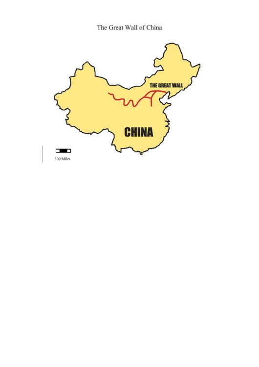 Great Wall Of China Map Template Printable pdf