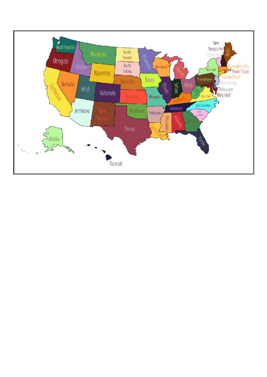 Us Map Template