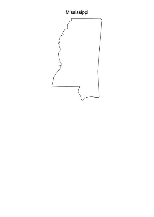 Mississippi Map Printable pdf