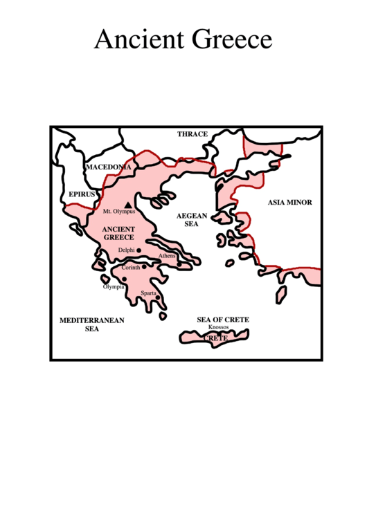 Ancient Greece Map Template