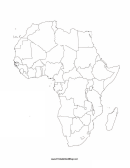 Africa Blank Map Template