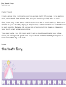 Tidy Room Tooth Fairy Letter