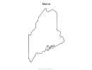 Maine Map Template