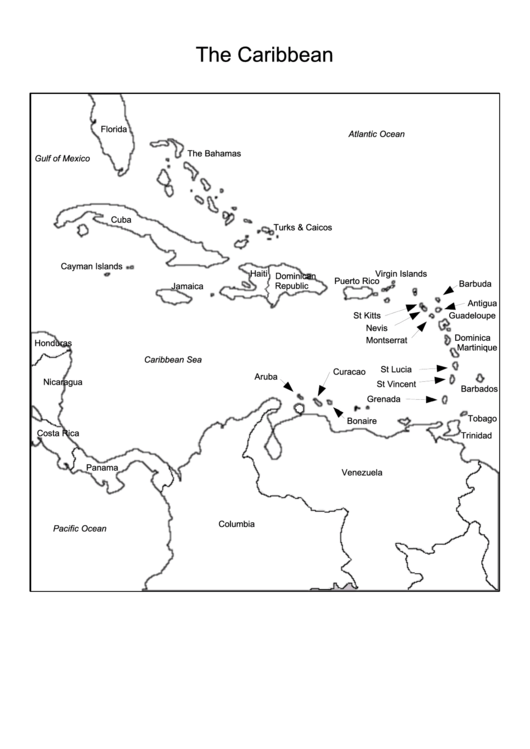 Turks And Caicos Islands Map Coloring Pages - Learny Kids