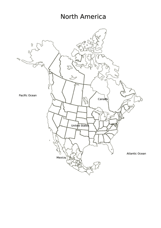 North America Map Template