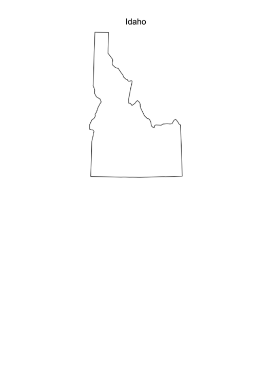 Idaho Map Template Printable pdf