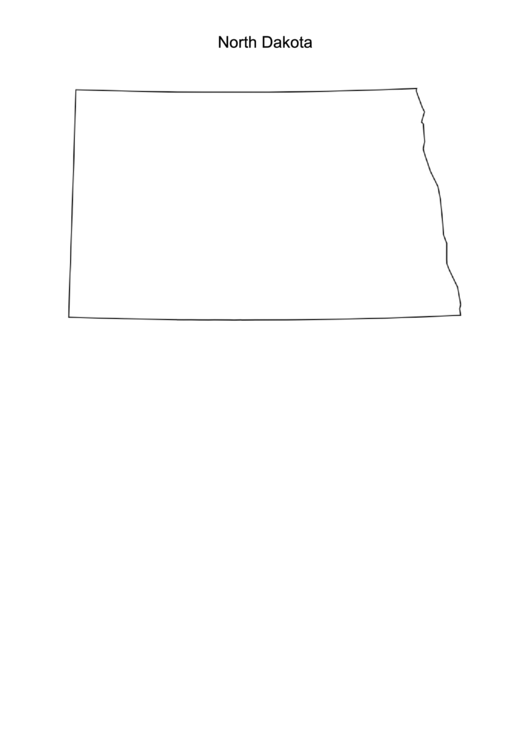 North Dakota Map Printable pdf