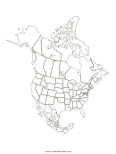North America Map Template