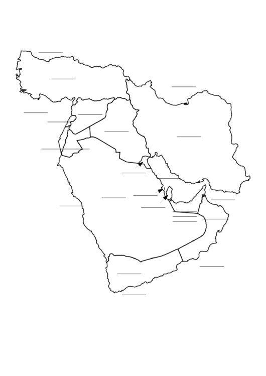 Middle East Map Template