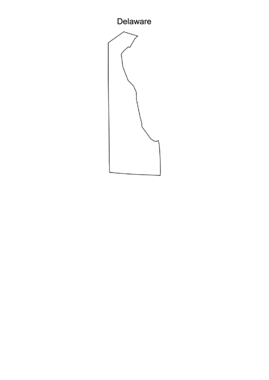 Delaware Map Template Printable pdf