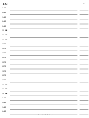 Saturday Hourly Planner Template