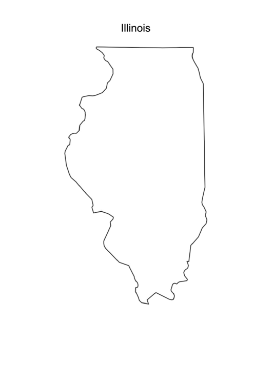 Illinois Map Template printable pdf download