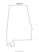 Alabama Map Template