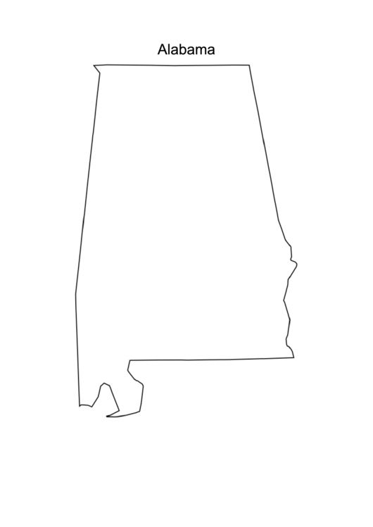 Alabama Map Template printable pdf download