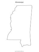 Mississippi Map Template