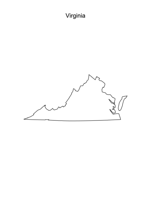 Virginia Map Template Printable pdf