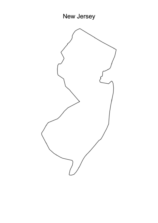 New Jersey Map Template printable pdf download