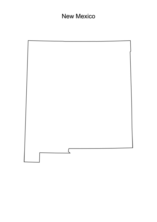 New Mexico Map Template