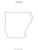 Arkansas Map Template
