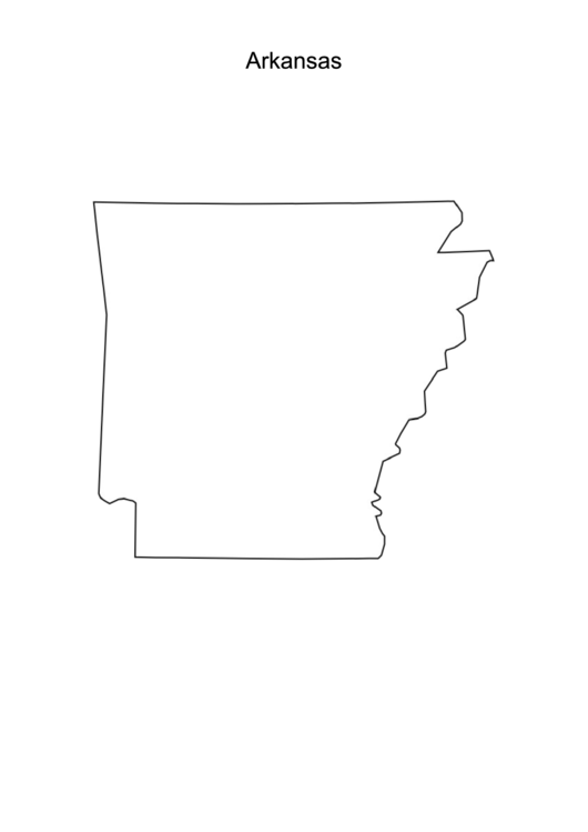 Arkansas Map Template Printable pdf