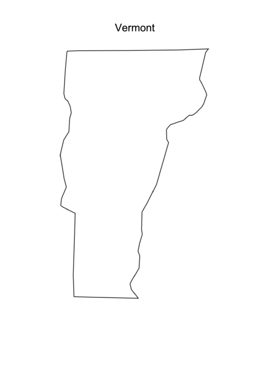 Vermont Map Template printable pdf download