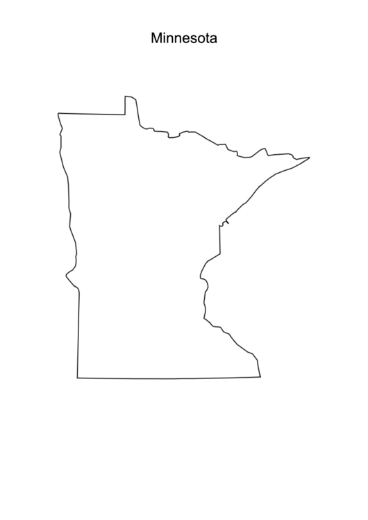 Minnesota Map Template printable pdf download