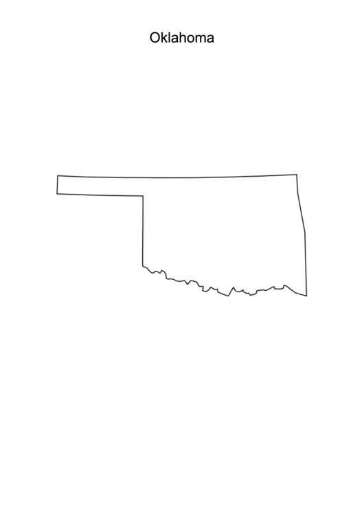 Oklahoma Map Template Printable pdf