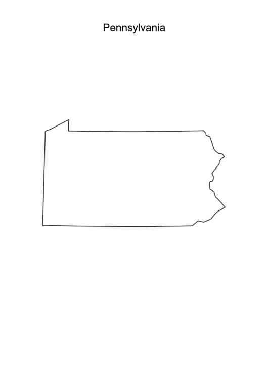 Pennsylvania Map Template Printable pdf