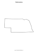 Nebraska Map Template