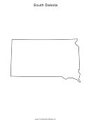 South Dakota Map Template