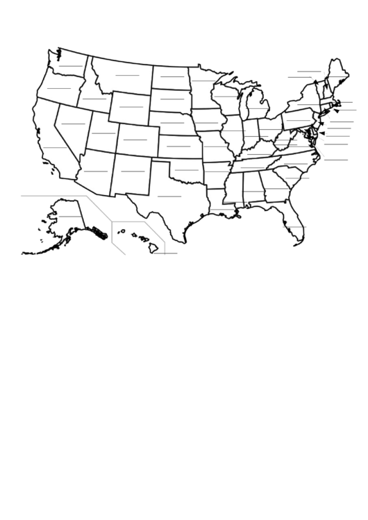  Us Map Template Printable Pdf Download