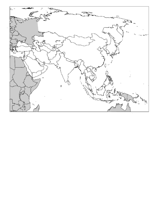 Asia Map Template Printable pdf