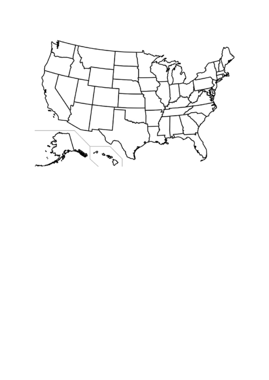 United States Map Printable pdf