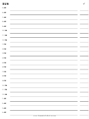 Sunday Hourly Planner Template