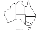 Australia Map Template