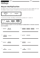 Mayan Multiplication - Multiplication Worksheet With Answers