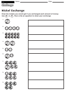 Nickel Exchange - Division Worksheet With Answers