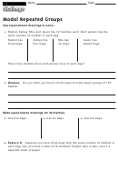 Model Repeated Groups - Math Worksheet With Answers Printable pdf