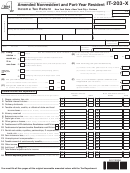 Fillable Form It-203-X - Amended Nonresident And Part-Year Resident Income Tax Return - 2010 Printable pdf