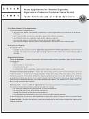 Form Ap-193 - Texas Application For Retailer Cigarette, Cigar And/or Tobacco Products Taxes Permit