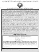 Fillable Form Ap-205 - Texas Application For Exemption - Charitable Organizations Printable pdf