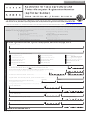 Form Ap-228 - Application For Texas Agricultural And Timber Exemption Registration Number (ag/timber Number)